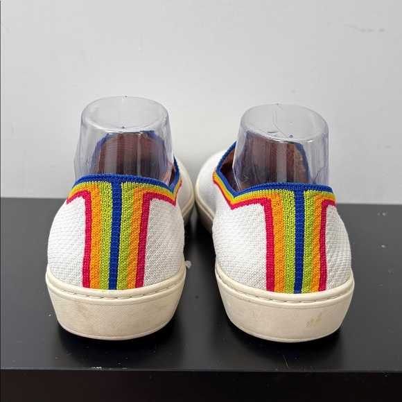 Rothy's The Original Slip On Sneaker white rainbow Limited Edition knit US10 - Picture 9 of 12